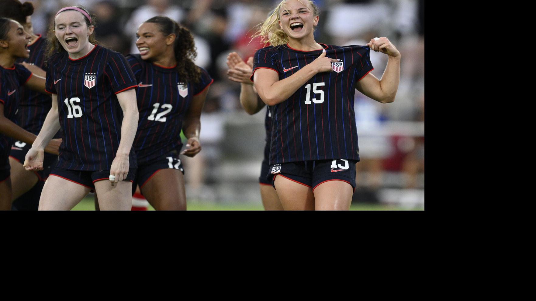 Claire Hutton scores first international goal to help the United States beat Canada 3-0