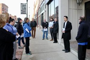 Rebound leads tour of buildings in proposed Hill Block project downtown