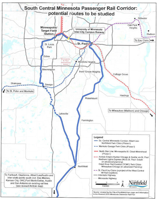 Twin Cities Light Rail Map