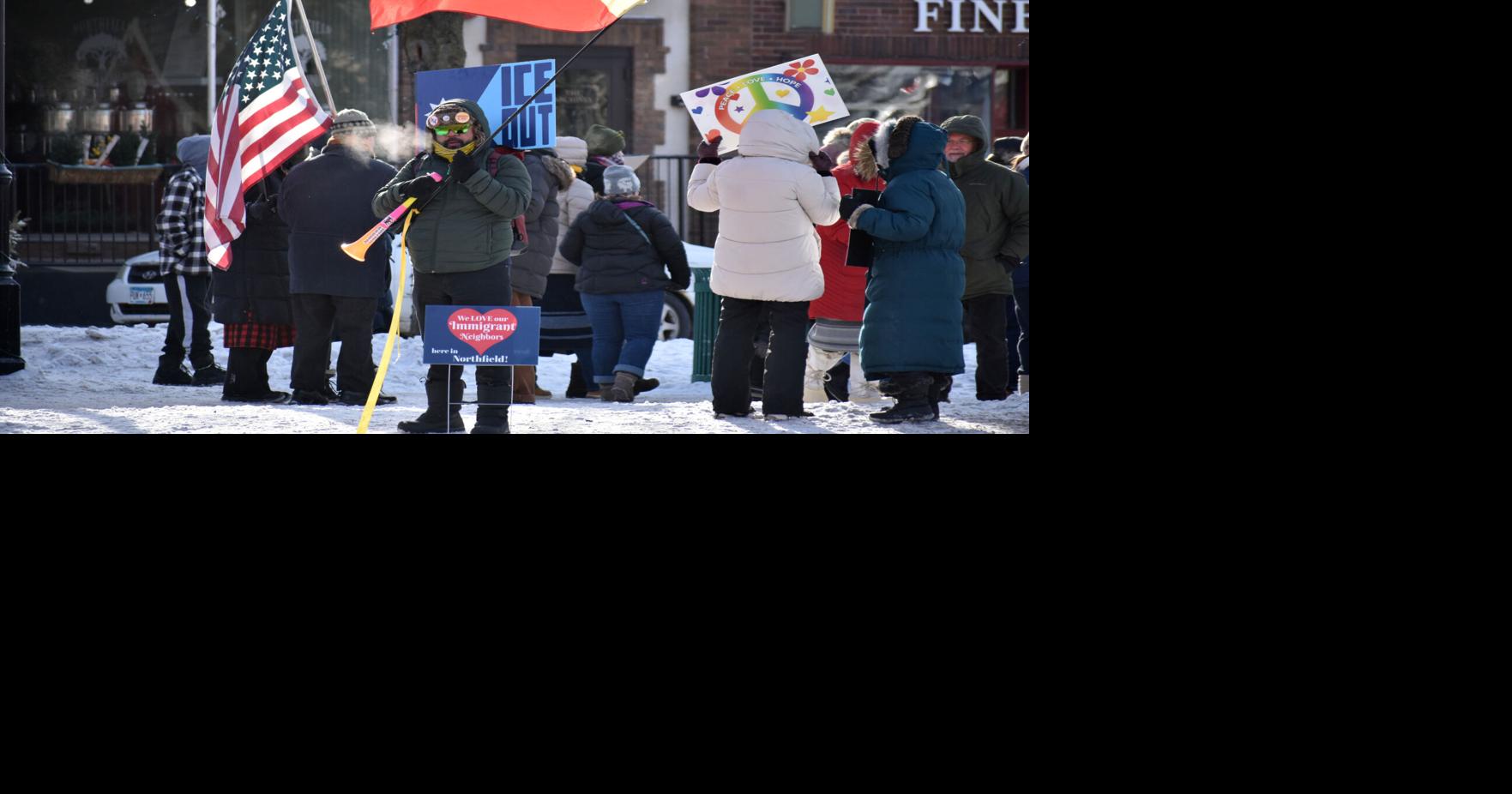 Protestors brave subzero temps for ICE OUT protest amid general strike ...