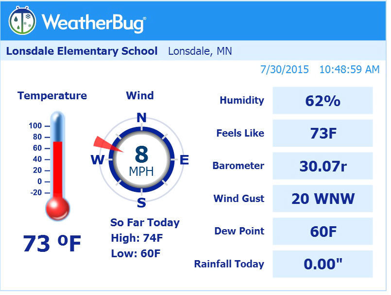 Weatherbug lonsdale deals mn