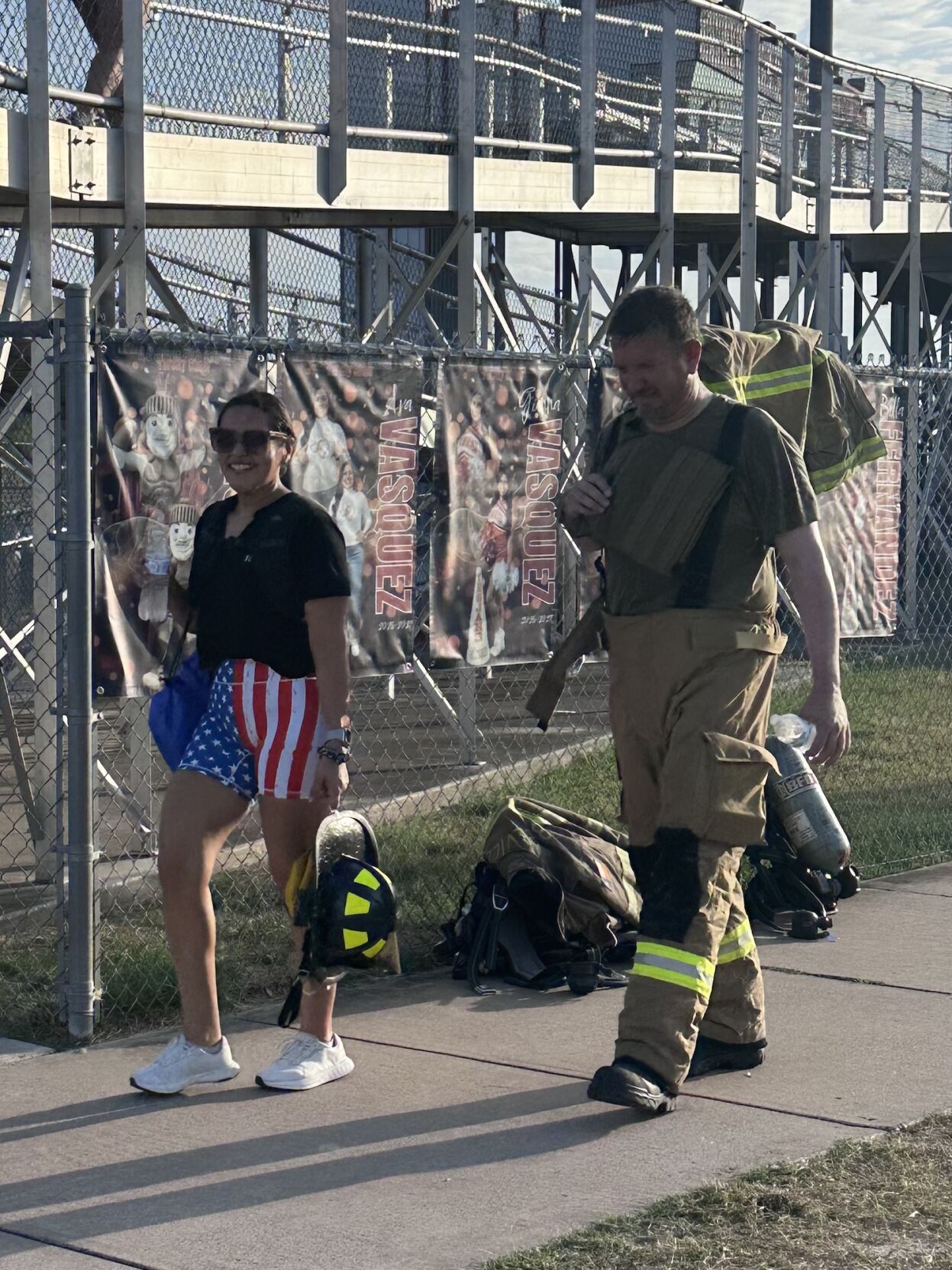 First responders and residents pay tribute at 9-11 Memorial Stair