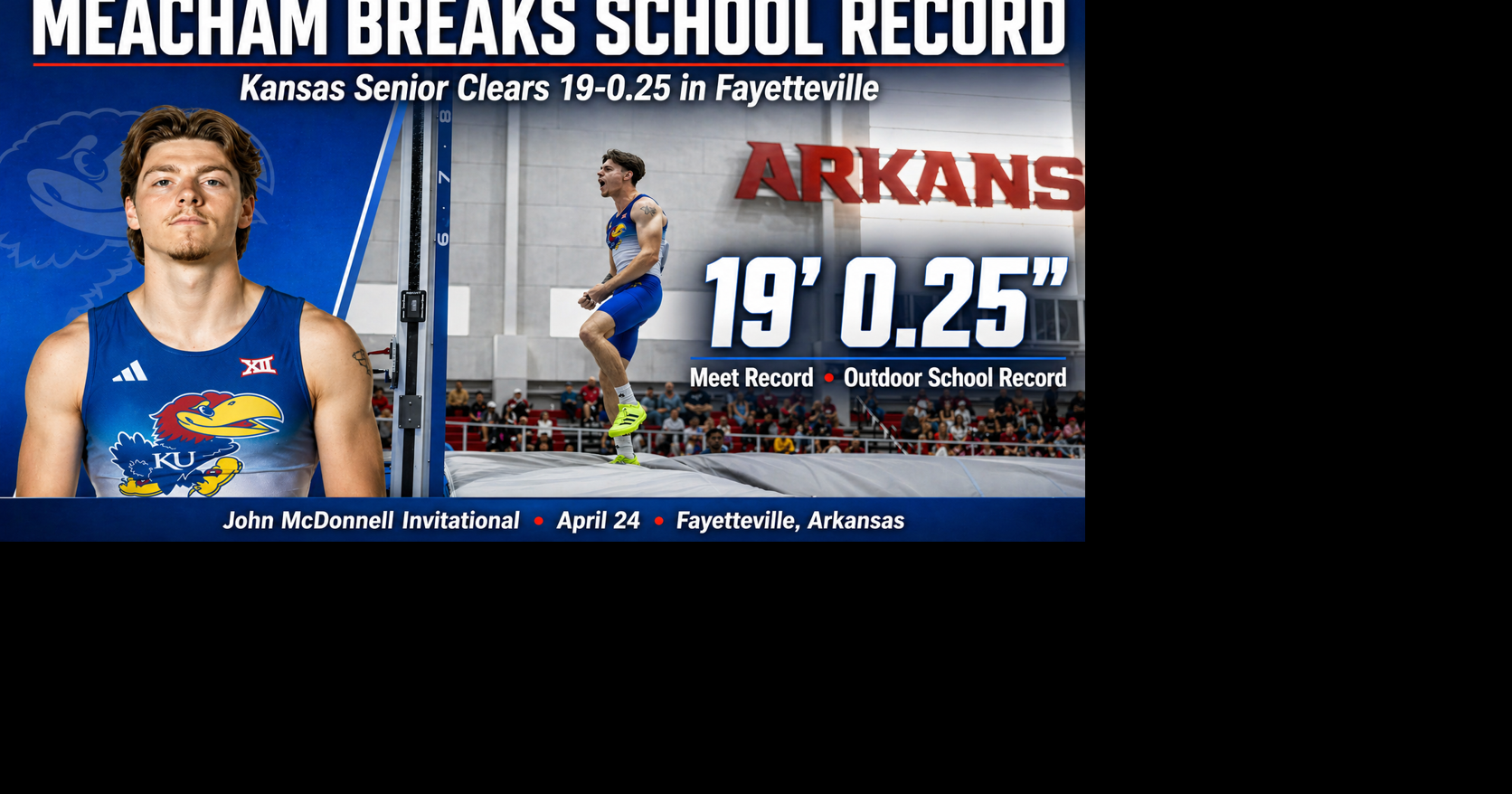 Meacham breaks Kansas pole-vaulting record