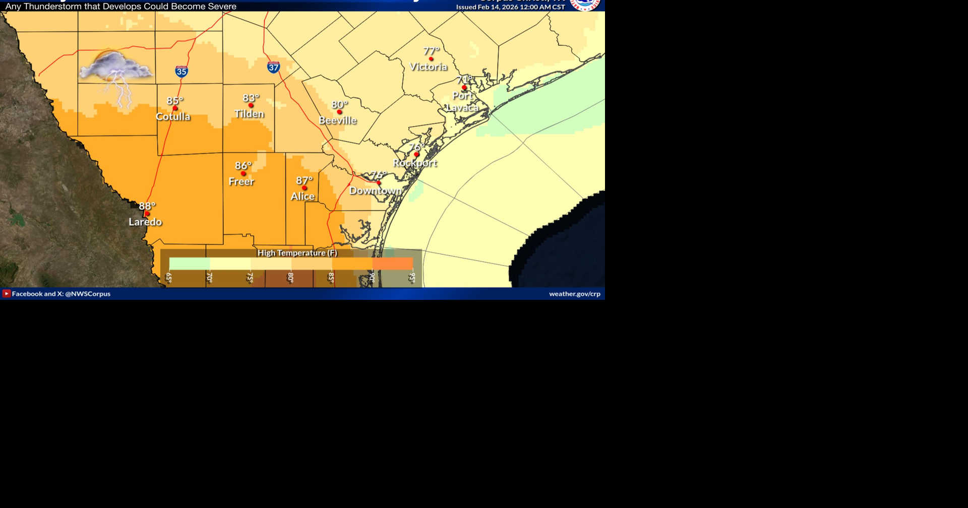 Severe storms possible today across South Texas