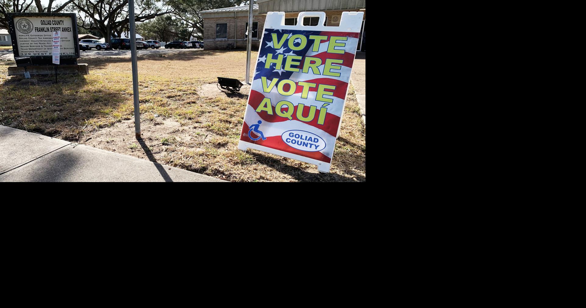 Early voting in Goliad County ends on Nov. 1 Goliad AdvanceGuard