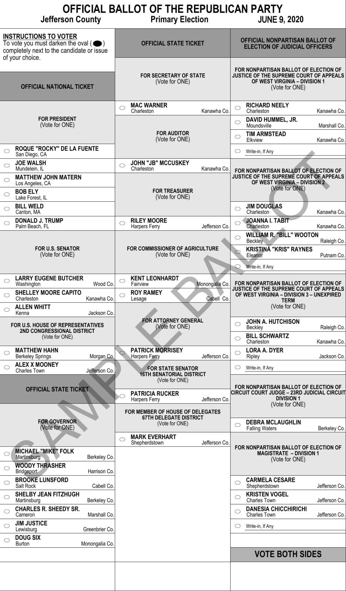 67th Delegate District Republican Sample Ballot | | spiritofjefferson.com