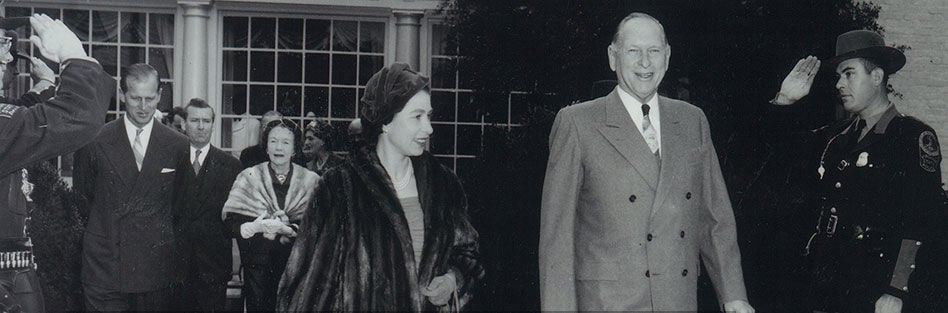 Queen Elizabeth and Virginia's governor