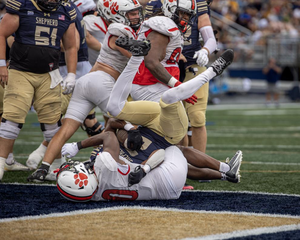 Mauldin rushes for 3 TDs, leads Shepherd over Frostburg State in season-opener
