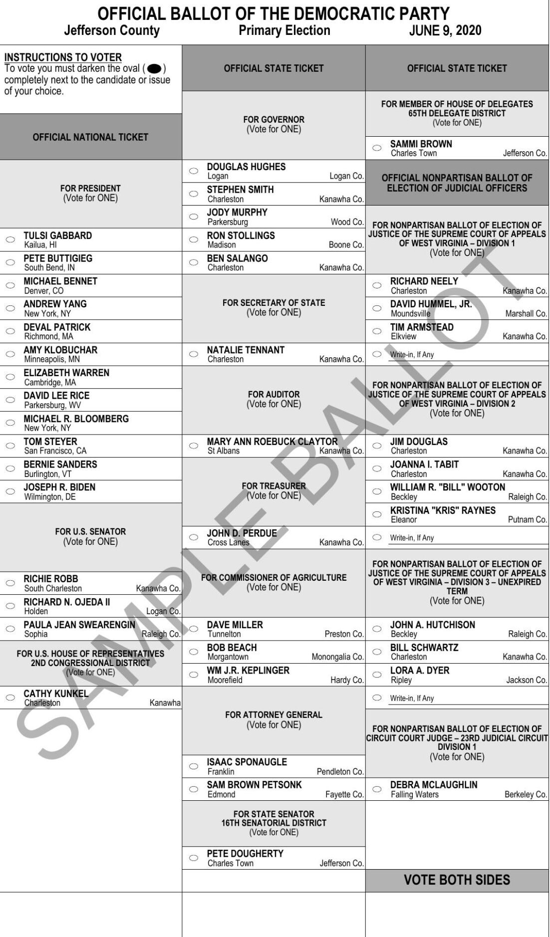 65th Delegate District Democratic Sample Ballot | | spiritofjefferson.com