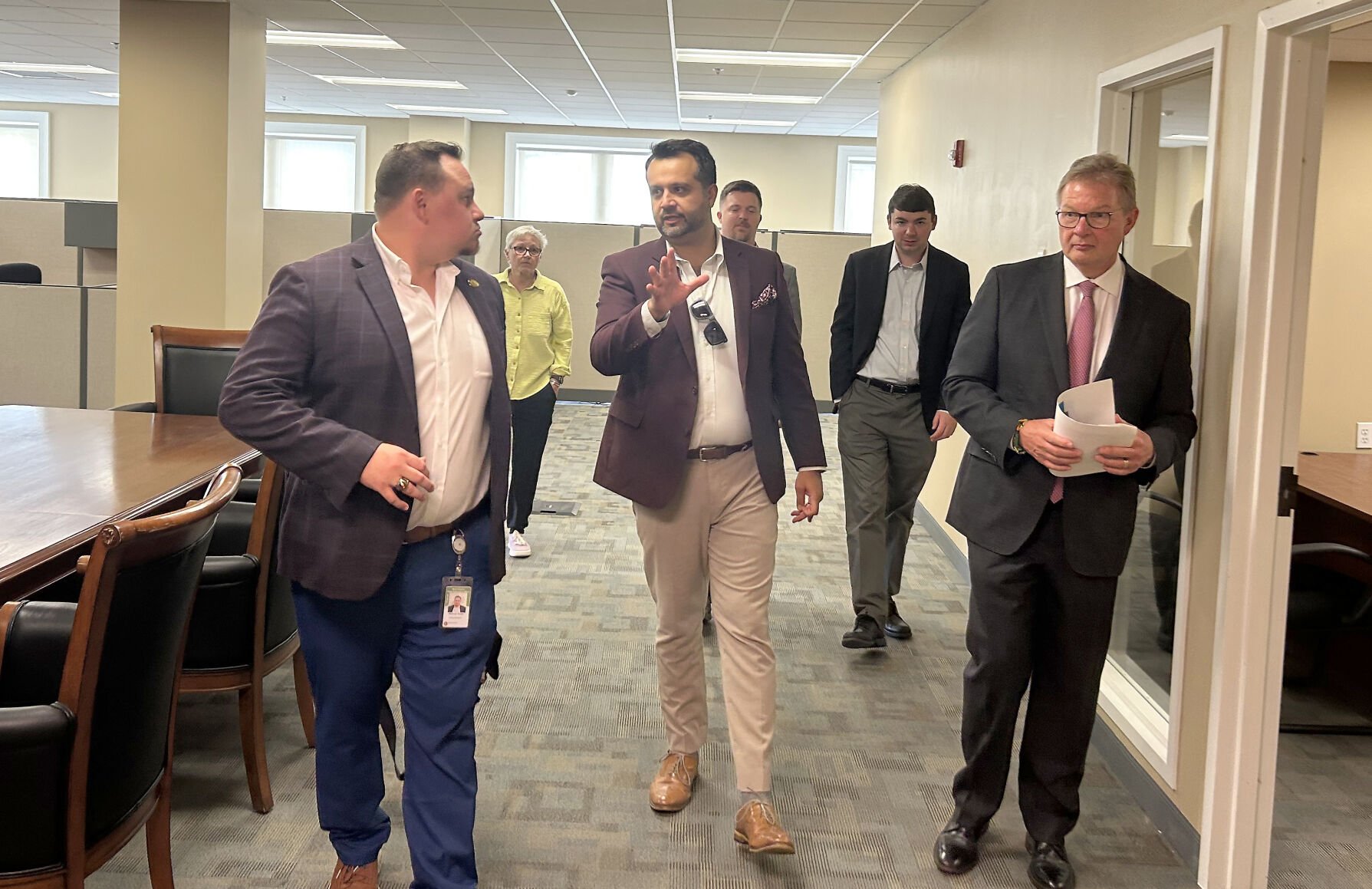 Larry Pack Tours New Government Buildings in Charles Town