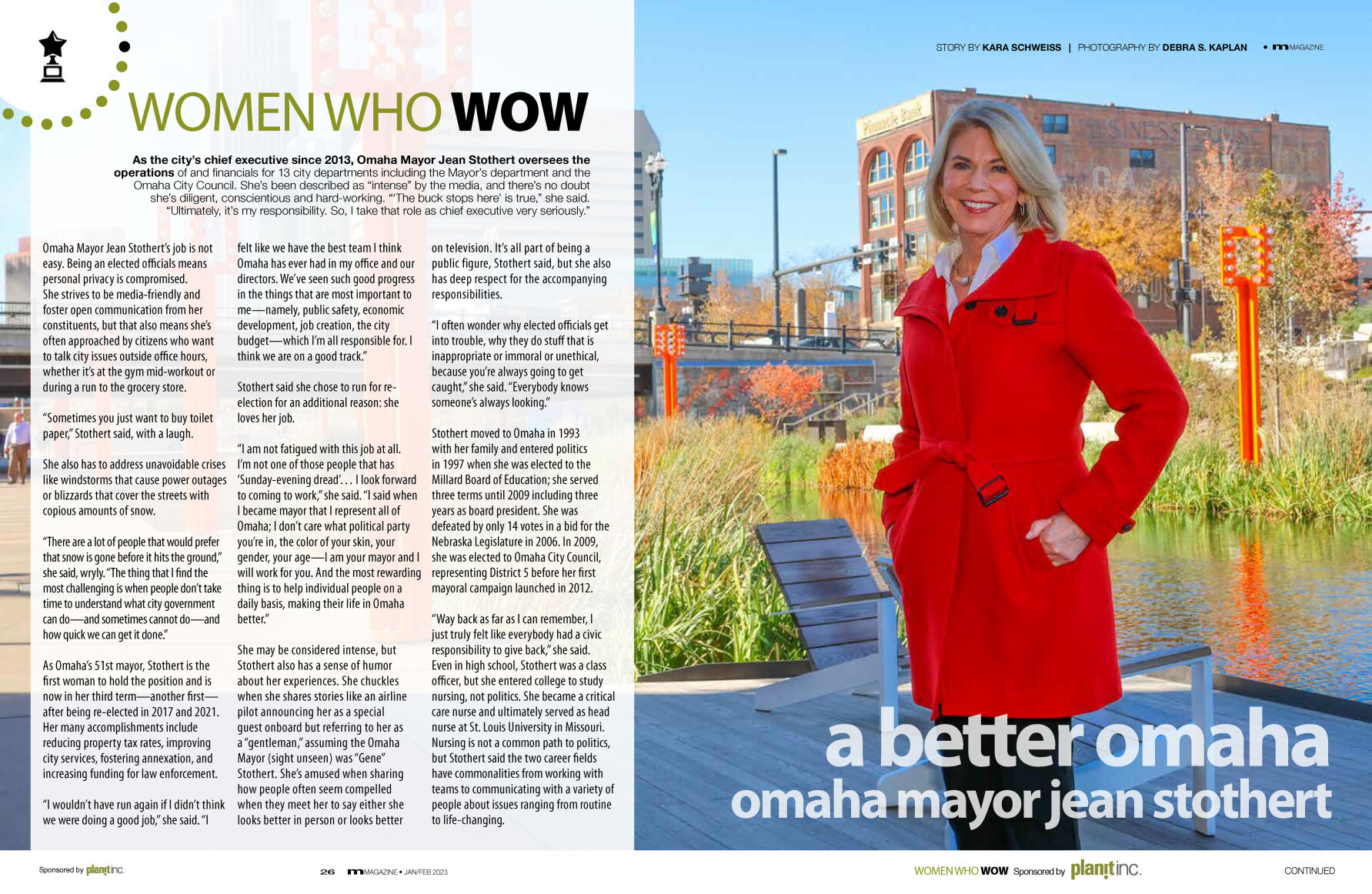 Women Who WOW: Omaha Mayor Jean Stothert JAN/FEB 2023 | Game