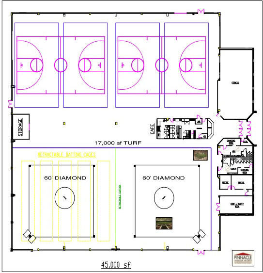 Hazleton Area sports complex indoor layout