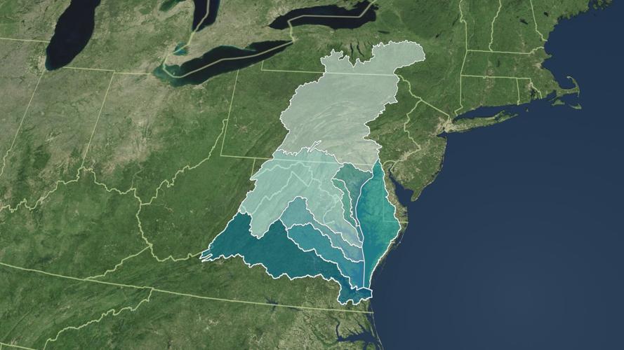 Chesapeake Bay watershed map