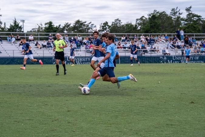 Perry Nets First Career Goal in UMW Men's Soccer's Loss to Hampden-Sydney