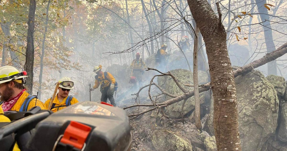 Fire control line surrounds Quaker Run wildfire in Madison