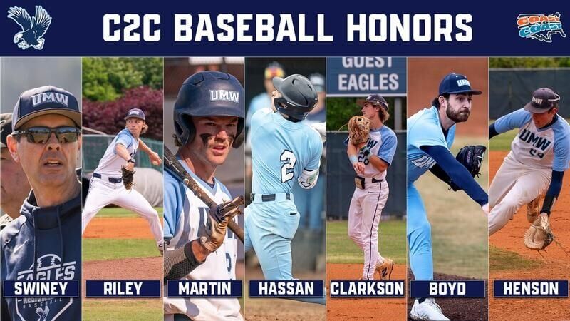 Seven UMW Baseball Members Earn C2C Accolades; Swiney Named Coach of the Year