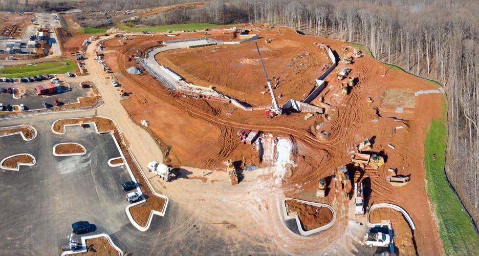 Aerial view of the new Fredericksburg Nationals stadium