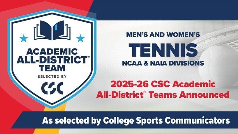Four Eagles Named to CSC Tennis Academic All-District Teams