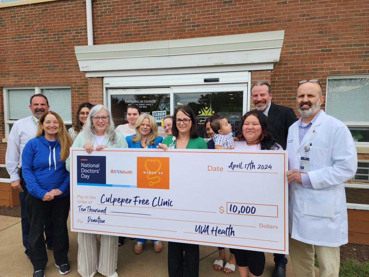 UVA Culpeper donates $10 000 to Culpeper Free Clinic UVA Culpeper donates $10 000 to Culpeper Free Clinic
