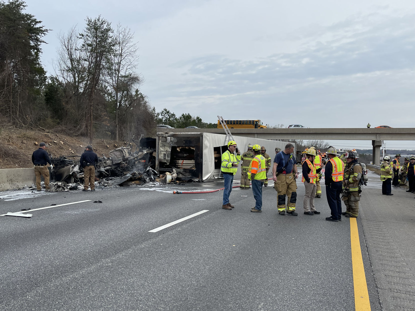 Tractor-trailer Crashes On I-95 In Stafford