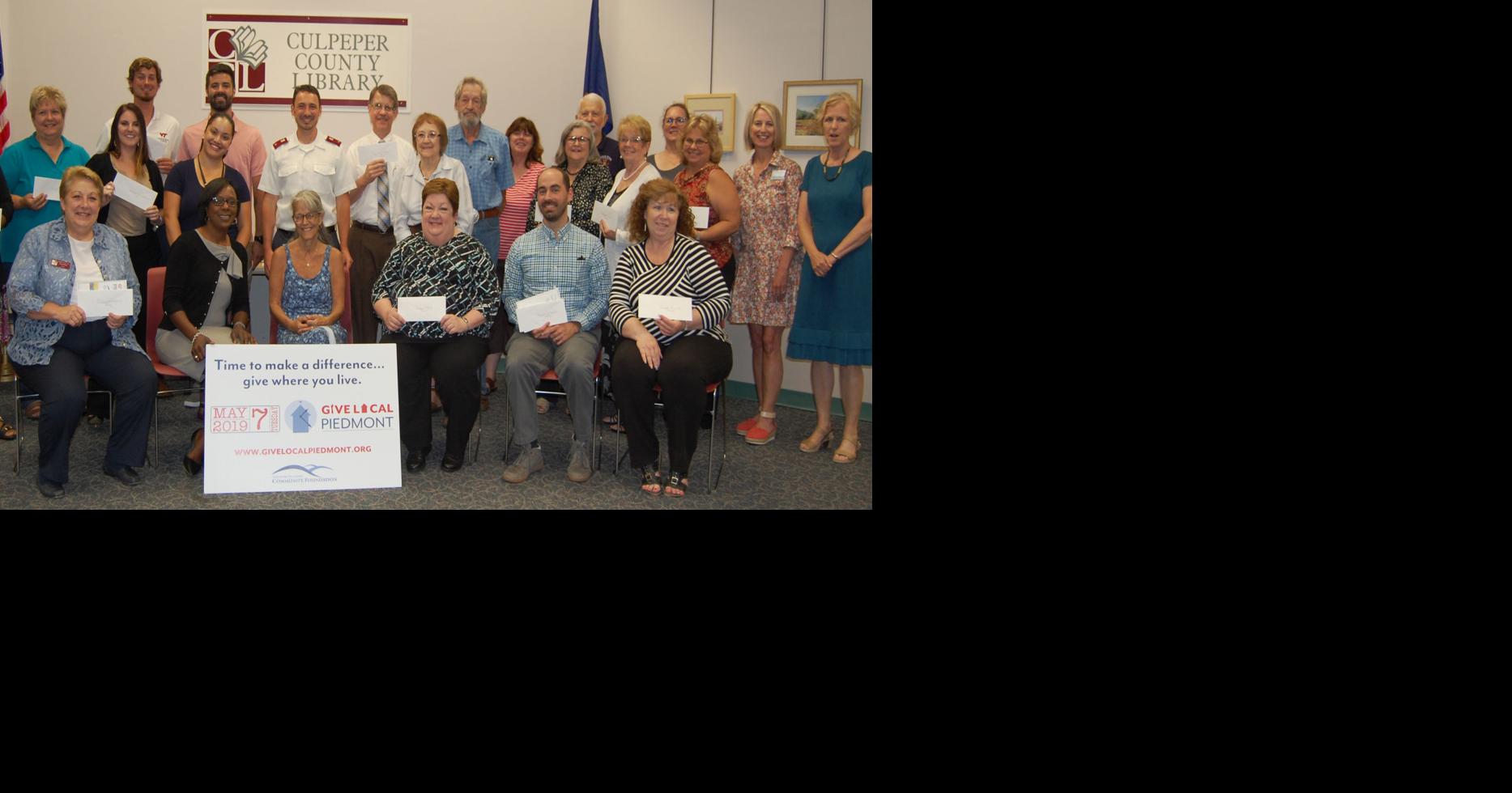 Give Local Piedmont benefits 42 Culpeper groups