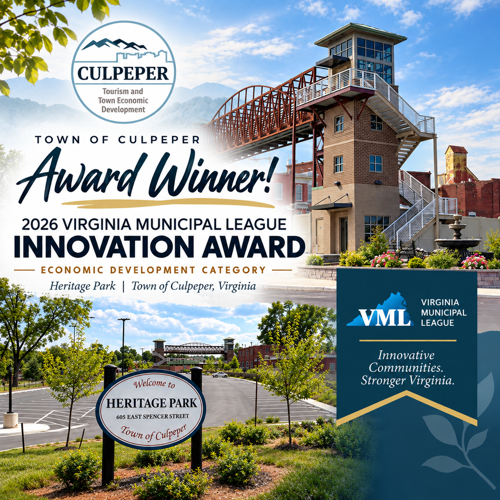 Town of Culpeper Wins 2026 Virginia Municipal League Innovation Award for Heritage Park