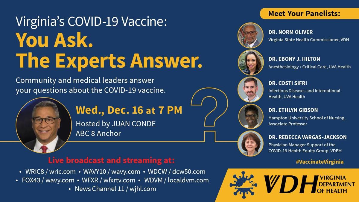 VDH vaccine town hall poster