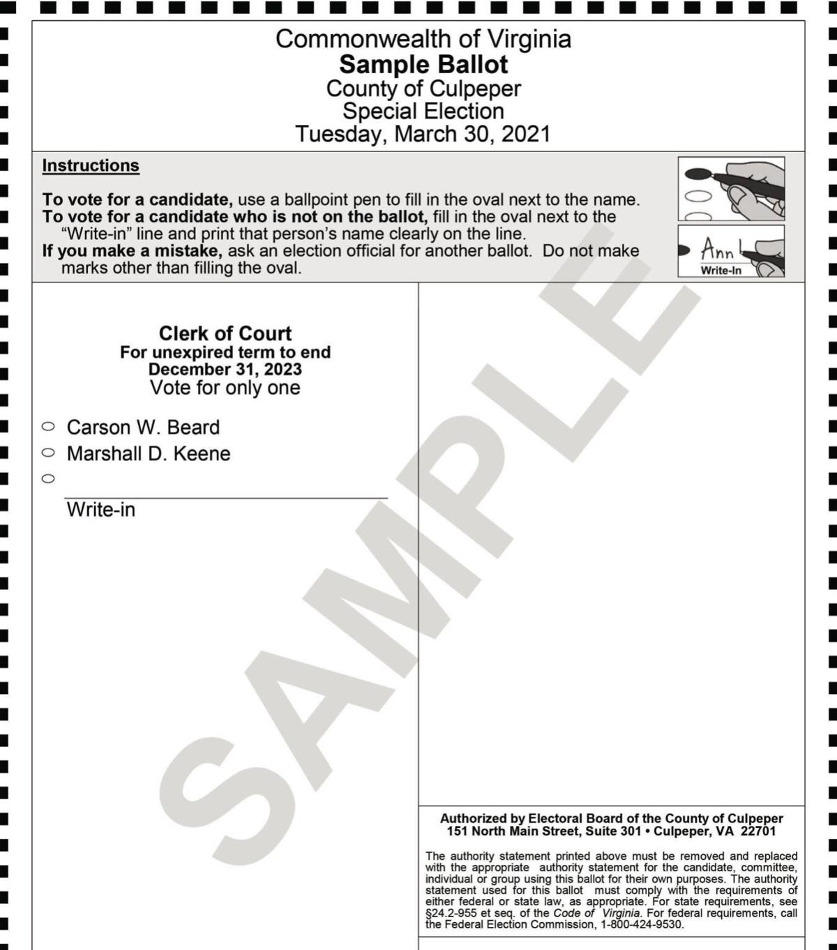 Voting Info Polls To Open Tuesday For Special Election In Culpeper County Latest News Starexponent Com