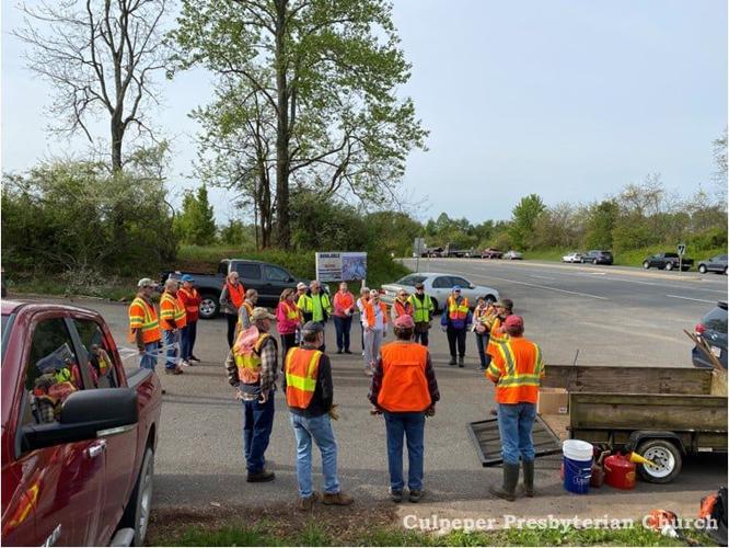 Culpeper church tidies parkway into town, partners with VDOT's Adopta