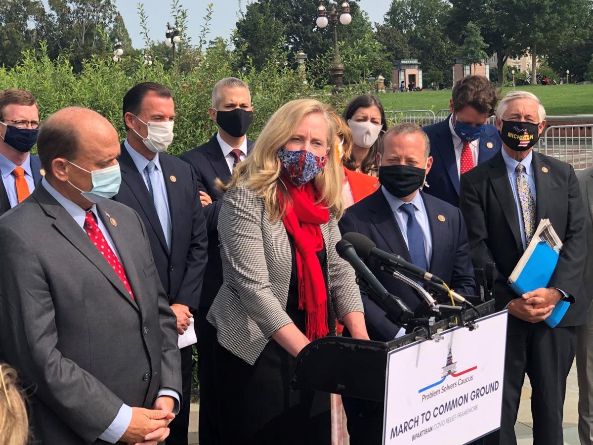 Spanberger at Problem Solvers news conference (copy)