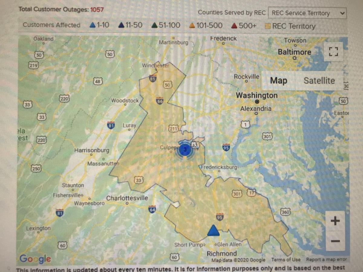 Dominion Virginia Power Outage Map World Map Atlas