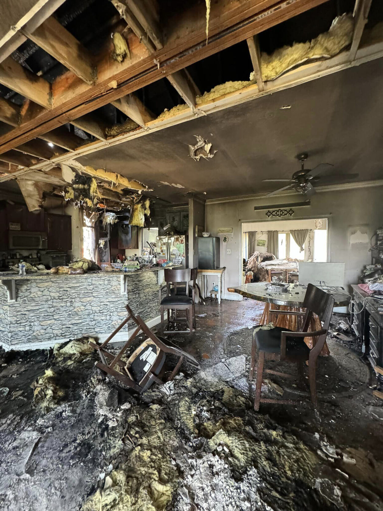 House fire inside