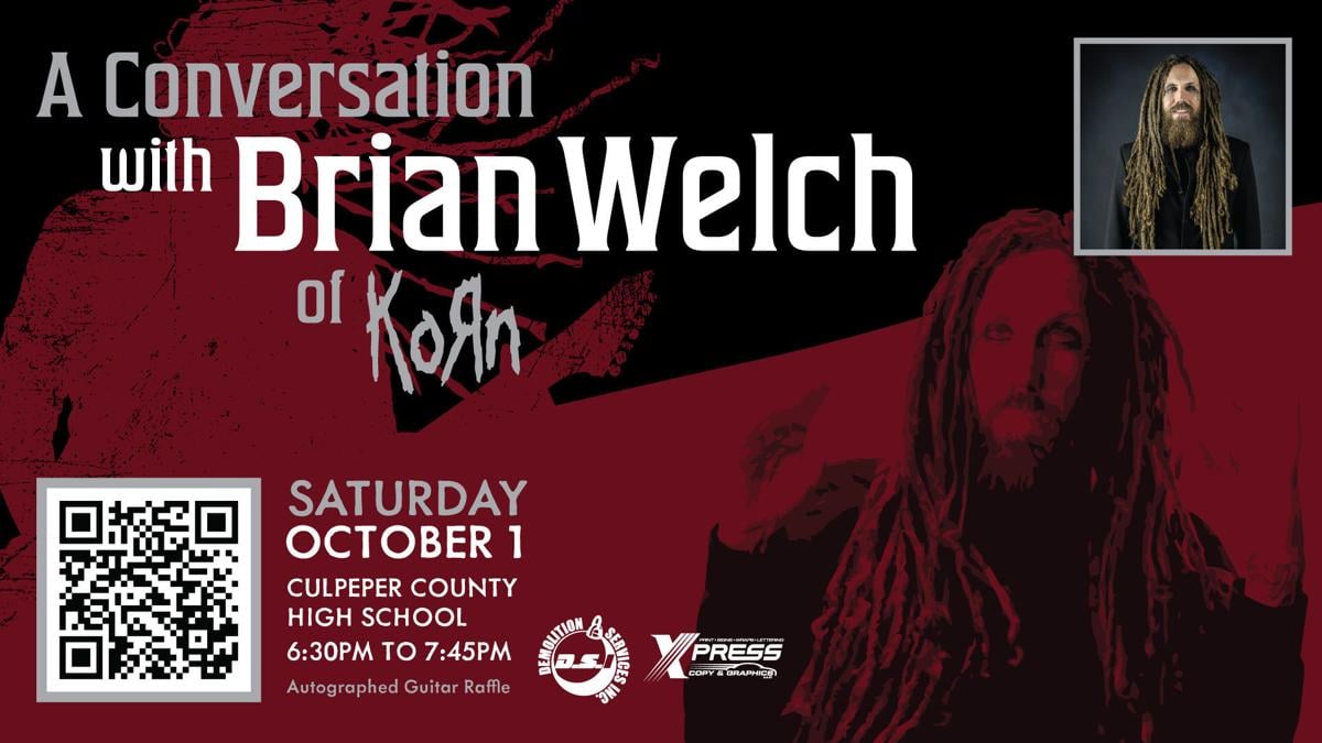 Brian Welch of Korn coming to Culpeper for conversation on addiction