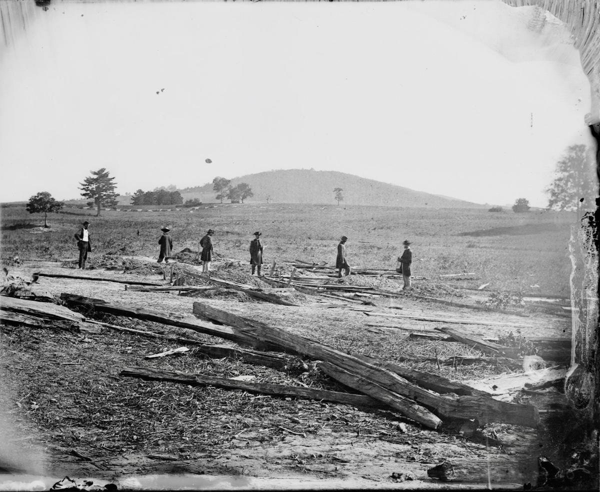 Union soldier's graves on Cedar Mountain battlefield