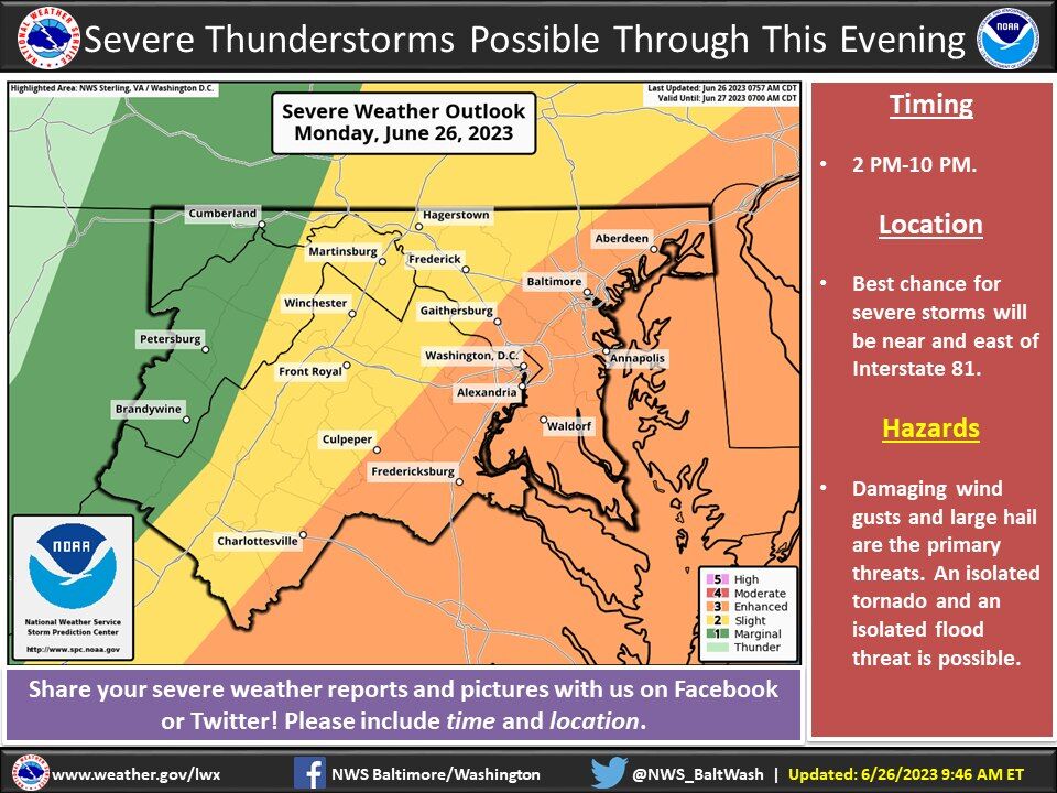 Rec Weather Alert Strong Wind Hail And Outages Possible Today Tonight