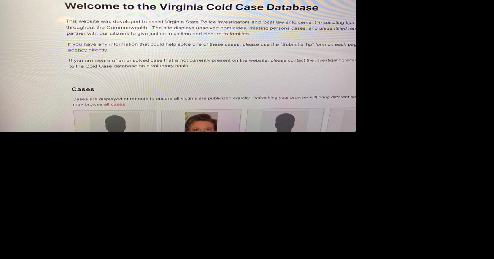 Virginia Cold Case Database seeks tips in unsolved homicides, missing ...