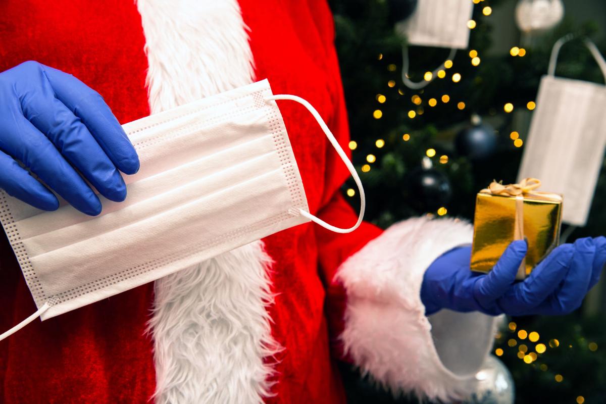 Santa with face mask