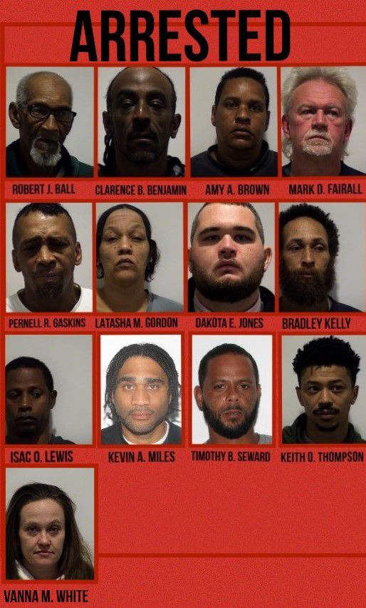 Thirteen arrested in Northern Neck drug sweep Monday police say