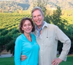 Bonnie Harvey (left) and Michael Houlihan, founders of Barefoot Wine.