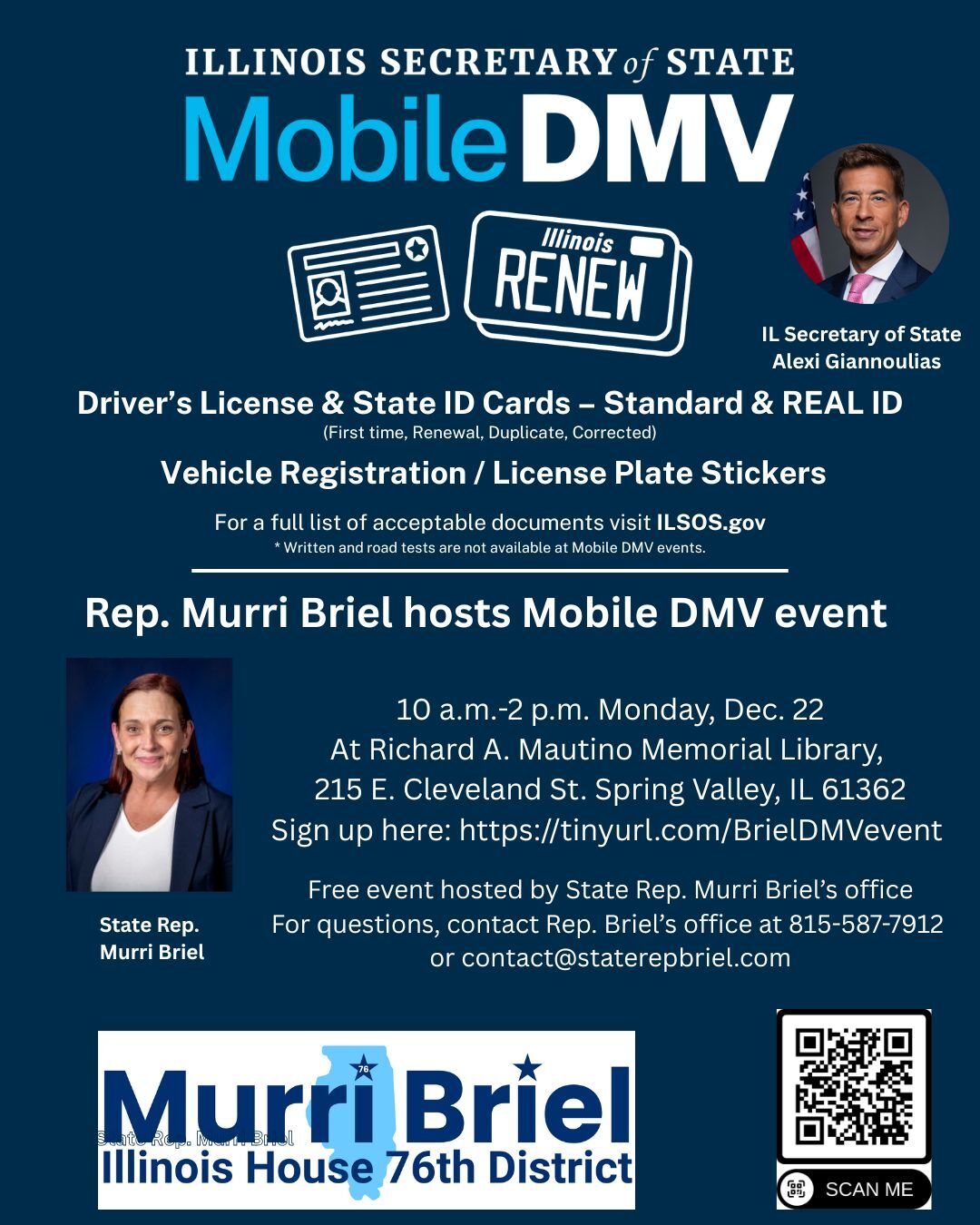 Spring Lake Dmv Mobile DMV to Stop in Spring Valley Dec. 22 | 103.9 WLPO | starvedrock ...
