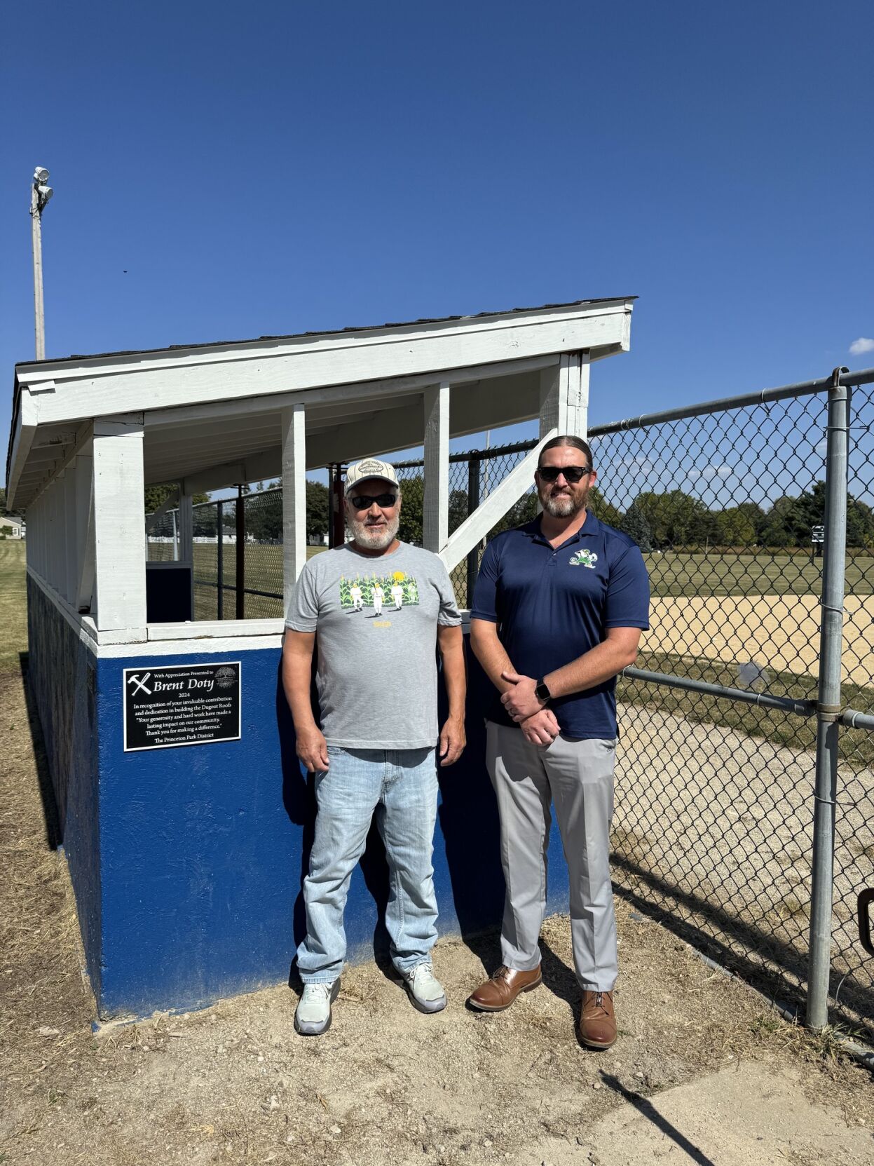 Brent Doty Honored With Dugout Plaque In Princeton