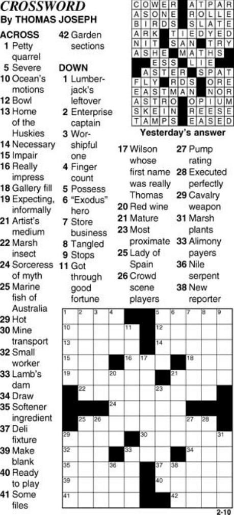 Feb 10 2024 Crossword State Journal Com   65c6e31f6da73.preview 