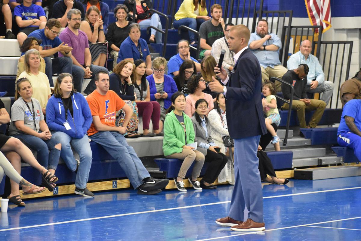 Uk Assistant Basketball Coach Motivates Fis Teachers Frankfort
