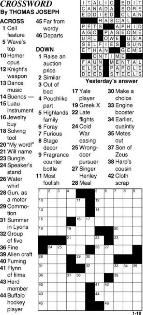 Jan 18 2024 Crossword State Journal Com   65a8a34809487.preview 