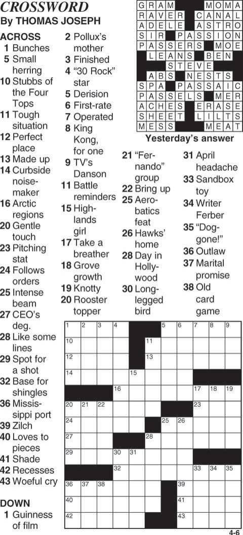 April 6, 2023, crossword | | state-journal.com