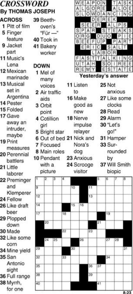 Aug. 23, 2023, crossword | | state-journal.com