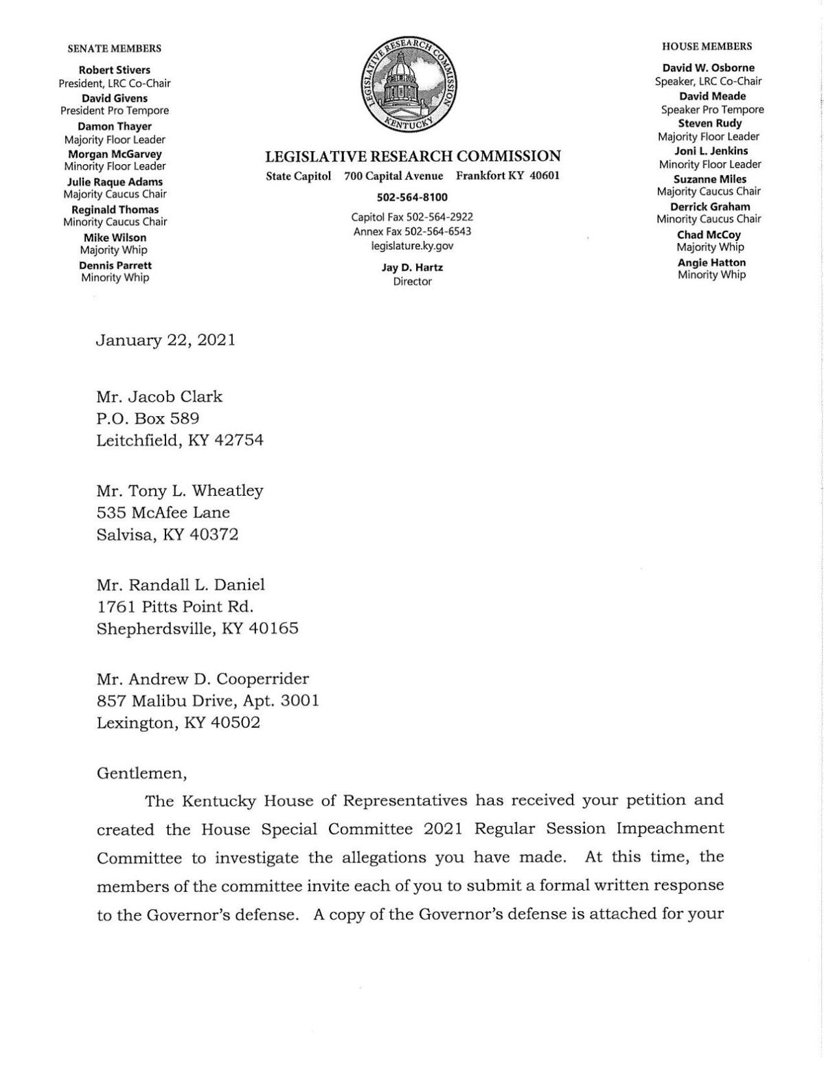 Beshear responds to impeachment petition says critics are unhappy