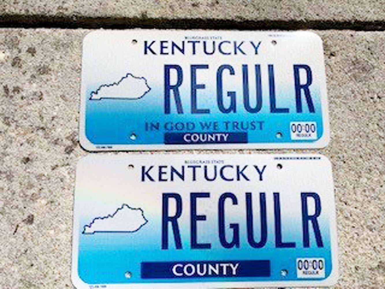 license plate name signs