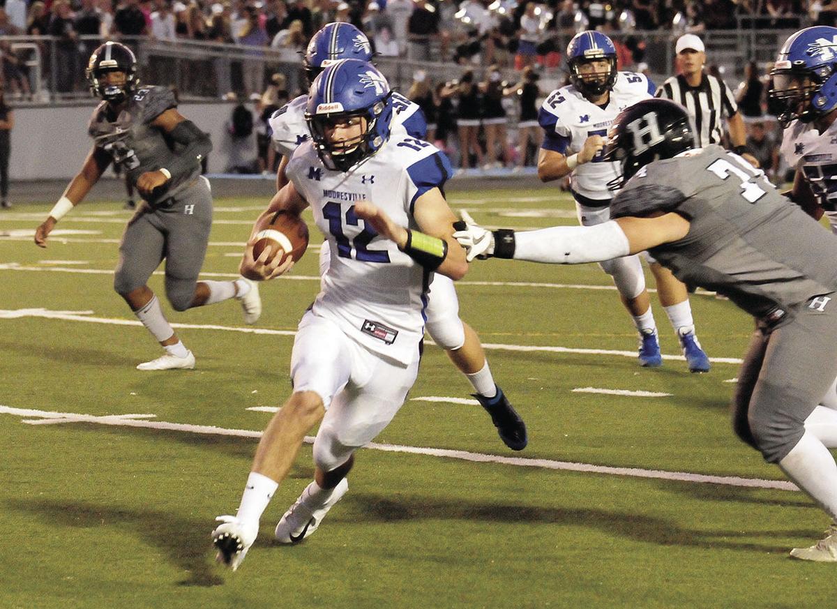 High School Football Mooresville Handed First Loss Of Season