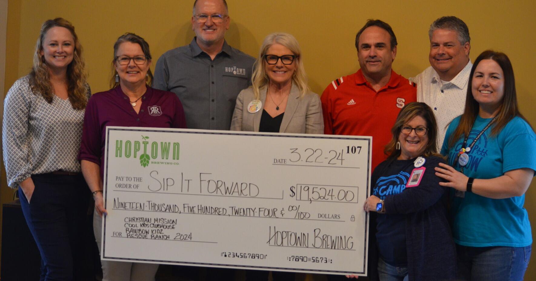 Hoptown Brewing Co. donates $19,524 to four nonprofits - Vimarsana News
